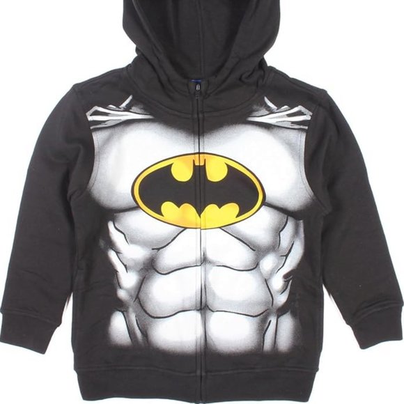 Batman Kids Costume Hoodie with Mask Size 6 - Picture 2 of 2